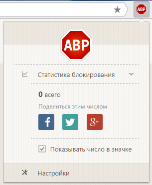 Управление Adblock Plus